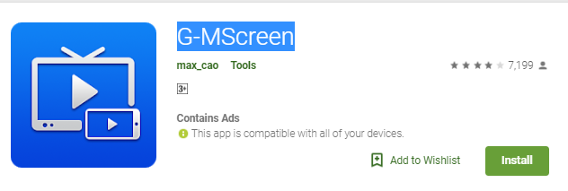G-MScreen App for PC