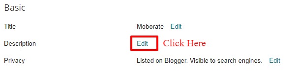 How To Add Description in Blogger?
