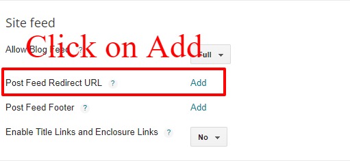 How To Post Feed Redirect URL in Blogger?