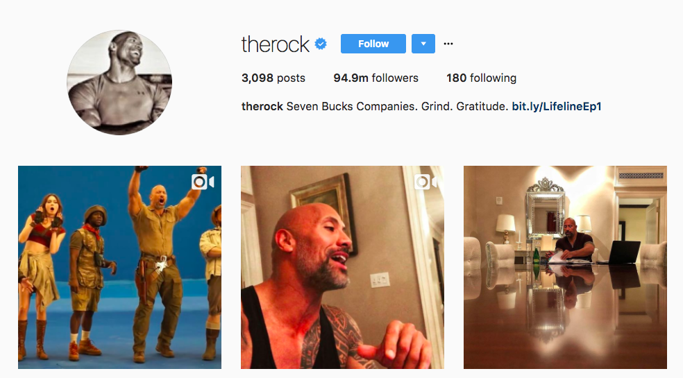 Dwayne The Rock Iohnson Instagram