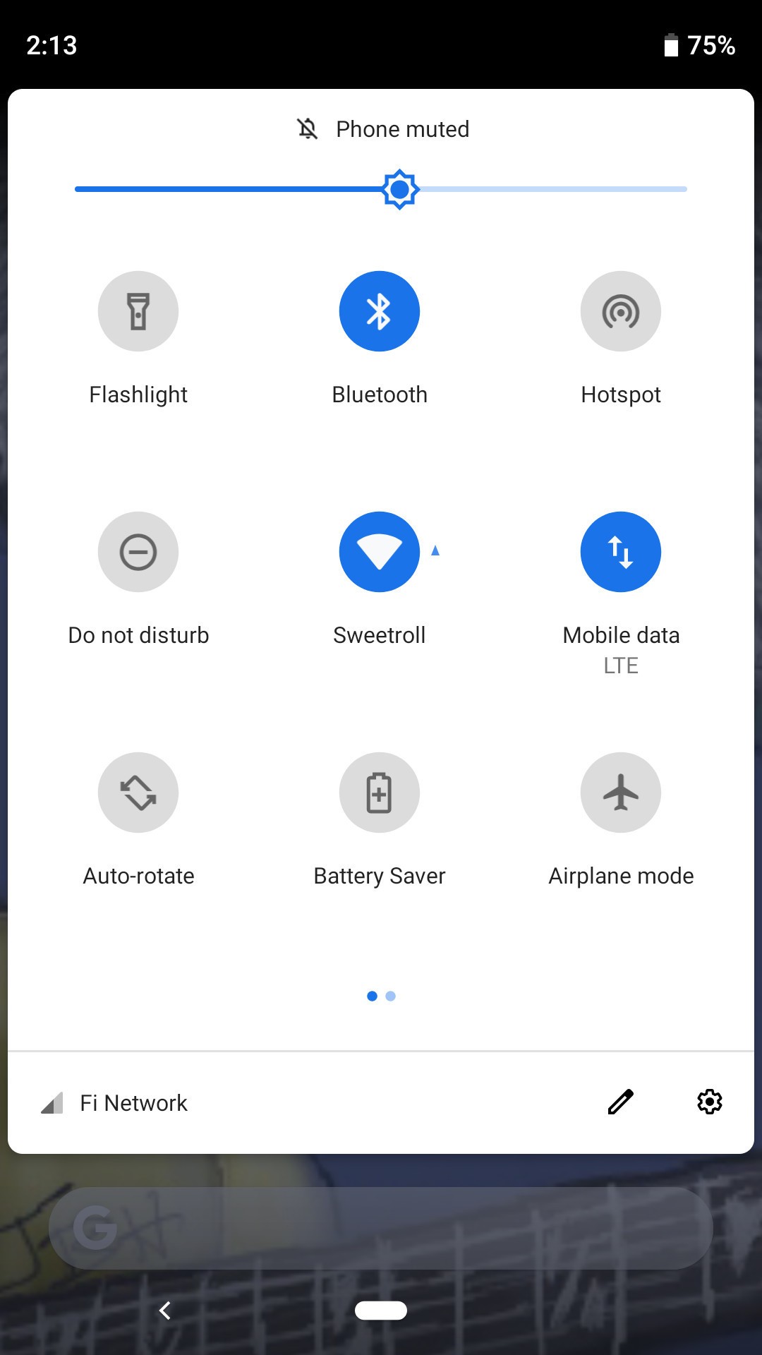 Quick Settings Menu on Android