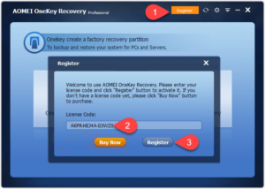 aomei onekey recovery license code